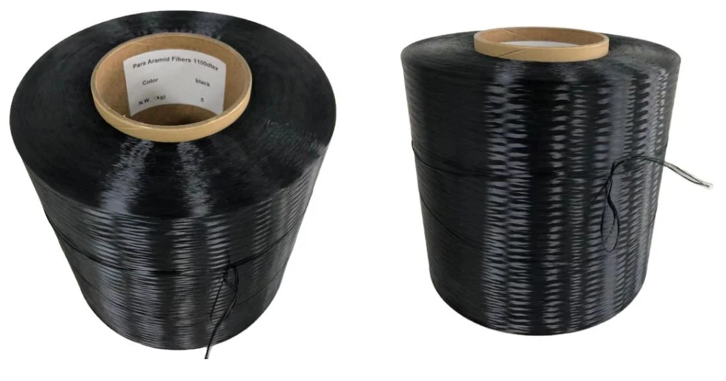 High Strength 1000d Black PARA Aramid Fiber Filament for Fabrics